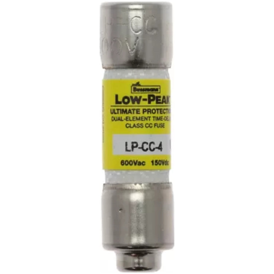 Low-Peak LP-CC Series Class CC Time Delay Fuse, Rejection, Current-Limiting, 4A, 600Vac/150Vdc, 13/32 x 1-1/2 in.