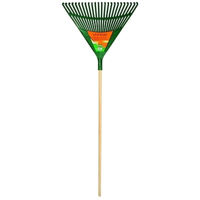 Leaf Rake, 24 in Poly Blade, 48 in Hardwood Handle