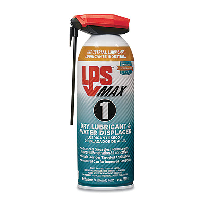 MAX 1 Dry Lubricant and Water Displacer, 11 wt oz, Aerosol Can with Straw Actuator