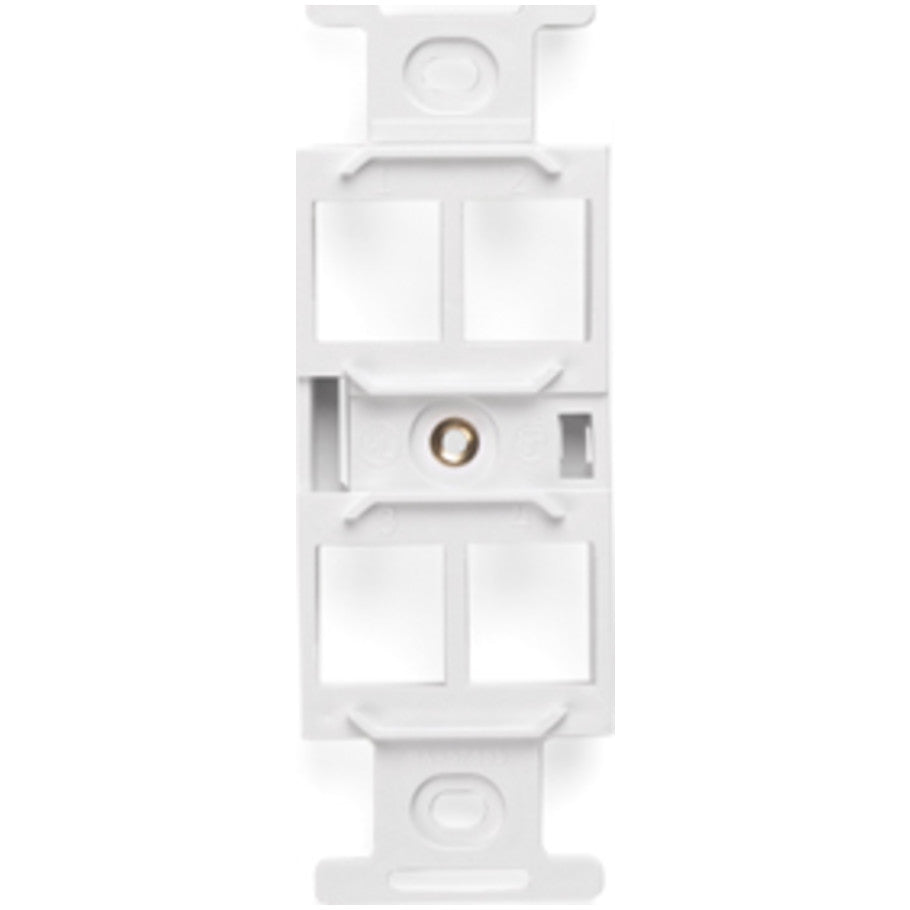 QuickPort Decora Type 106 Duplex Insert, 4-Port, White
