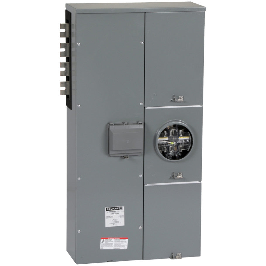 Branch unit, EZ Meter-Pak, 400A, 1 socket, 208Y/120VAC, lever bypass, ringless, 1200A busbar