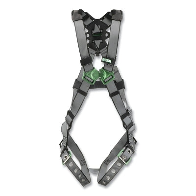 V-FIT Full-Body Harness, Back D-Ring, XS, QC Chest/Tongue-Buckle Leg Straps, Shoulder Padding
