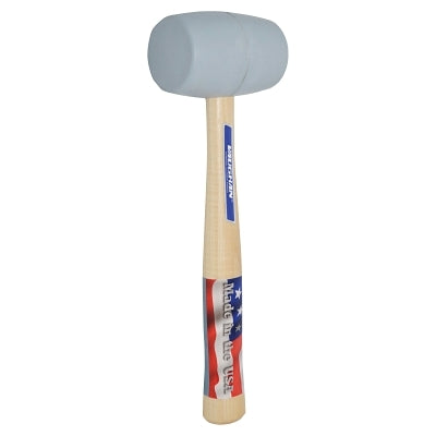Solid Rubber Mallets, 20 oz, 10-5/8 in, Hardwood Handle