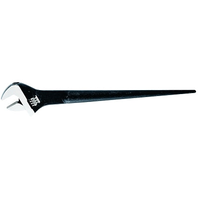 Adjustable-Head Construction Wrench, 16 in Long, 1-1/2 in Opening, Black Oxide