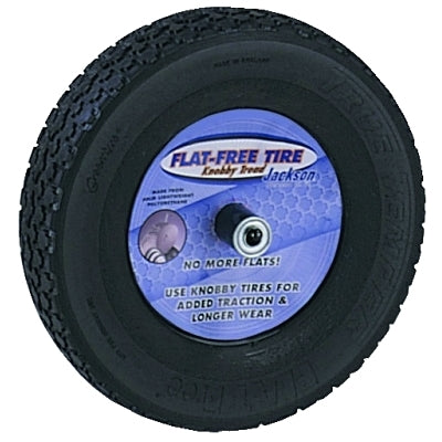 JACKSON KNOBBY FLAT FREETIRE (MOUNTED ON 8" WHL)