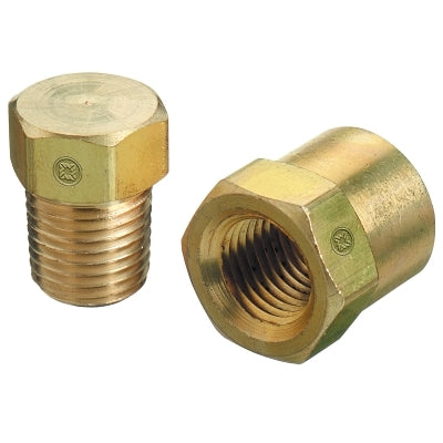 Pipe Thread Caps & Plugs, Hex Plug, 3,000 PSIG, Brass, 1/4 in (NPT)