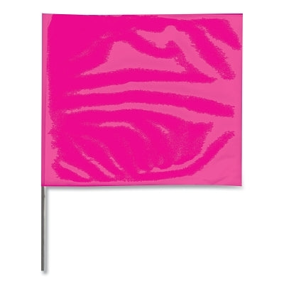 Stake Flag, 4 in x 5 in, 36 in H, Pink Glo