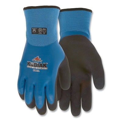 Kodiak Insulated Work Gloves, X-Small, Blue/Black, 13 ga Shell, 10 ga Interior, Sandy Latex Palm
