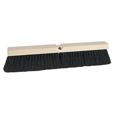 Vortec Pro Medium Sweeping Brush, 24 in, 3 in Trim L, Black Tampico