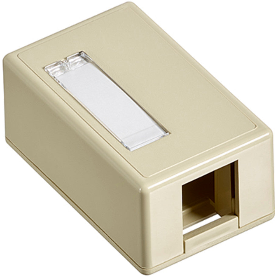 QuickPort Surface Mount Box, Plenum Rated, 1-Port, Ivory