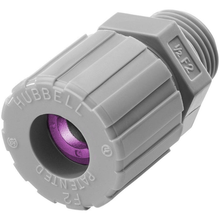 Kellems Corrosion Resistant Cord Connector, Nylon, Straight, Liquid Tight, 1 in., 0.750 to 0.880 in., Gray