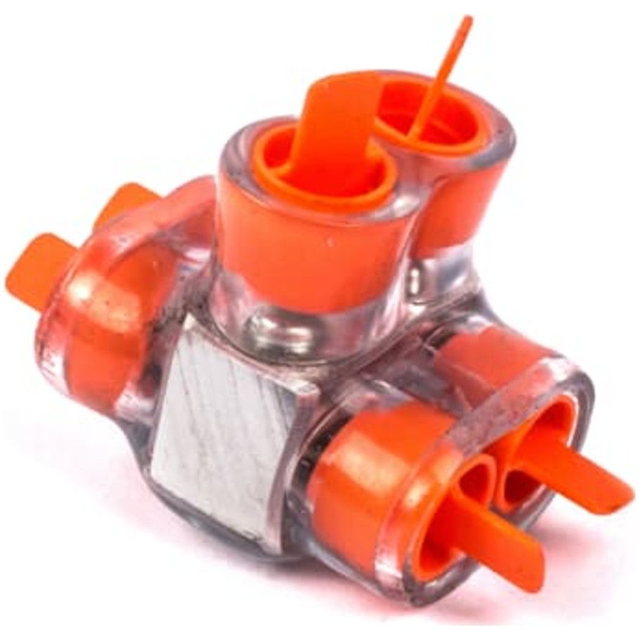 Double-Sided Insulated Multi-Cable Connector Block, 2-Outlet, 14 to 4 AWG