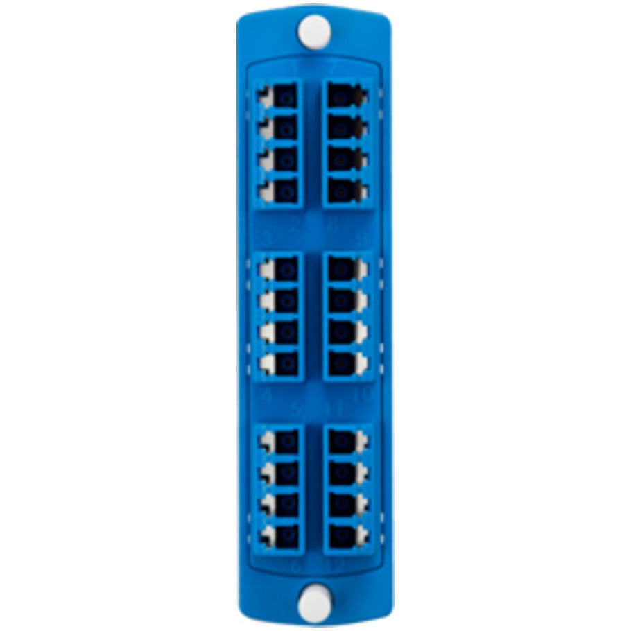 Opt-X Fiber Optic Adapter Plate SM Quad 24 Fiber LC - Blue