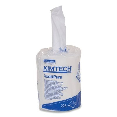 Prep* ScottPrue* Critical Task Wiper, White, 7 in W x 7 in L, 225 Sheet/Roll, 6 Rolls/CA