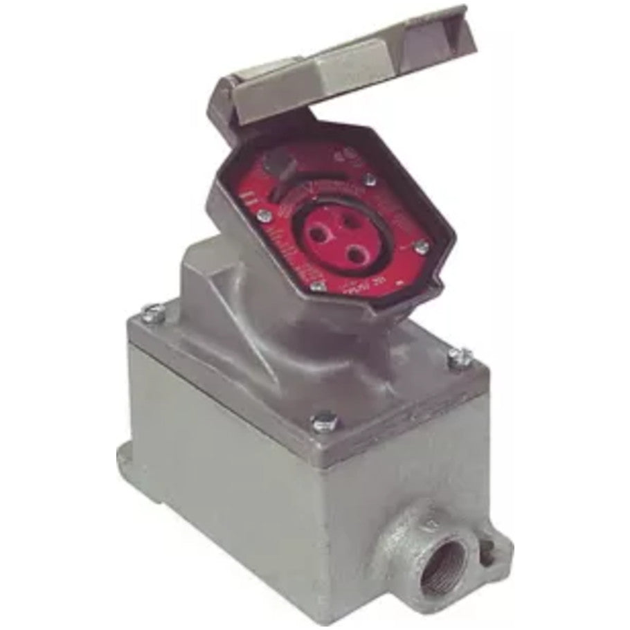 Arktite Explosionproof 20A   125-250V, 2P3W, Circuit Breaking Dead End Single-Gang Receptacle Assembly