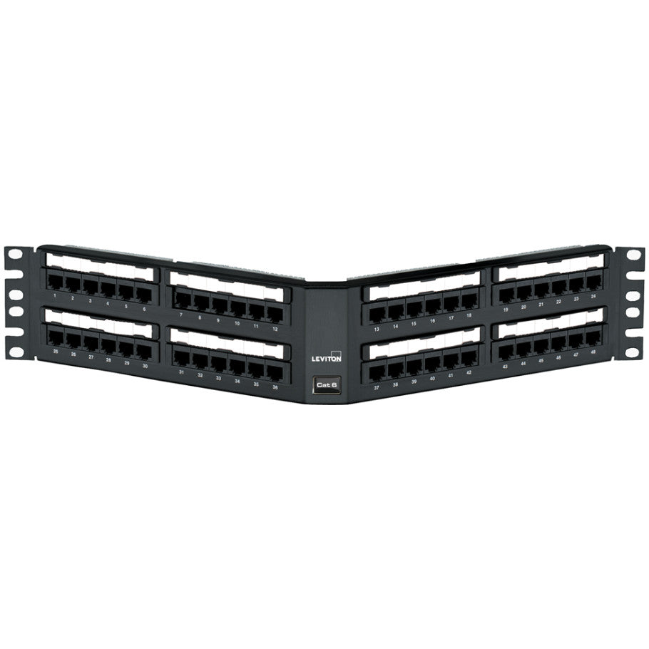 Angled Cat 6 110-Style Patch Panel, 48-Port