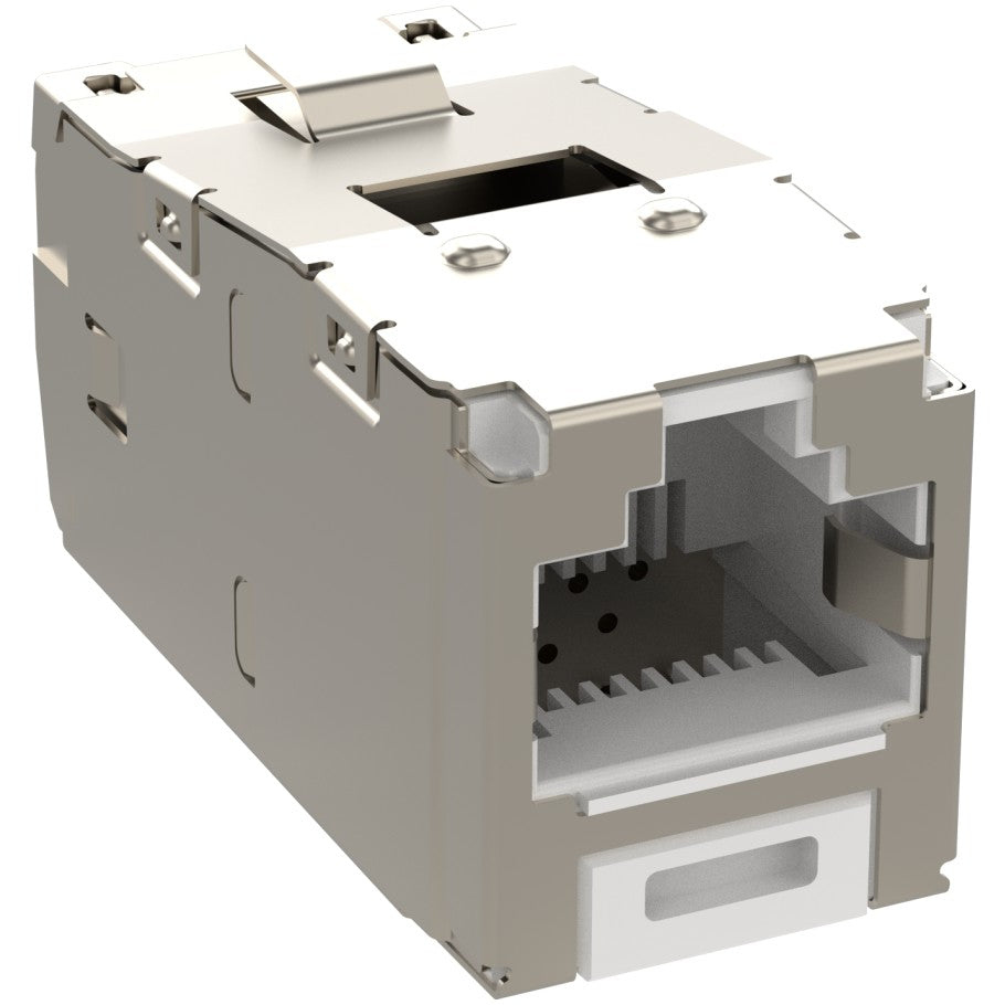 Mini-Com TX6 PLUS, Cat 6 Insert Modular Jack, ABS/Phosphorous Bronze, Silver