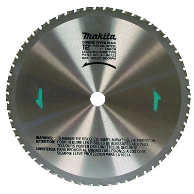 Carbide-Tipped Metal Blade, 12 in dia, 60 Teeth