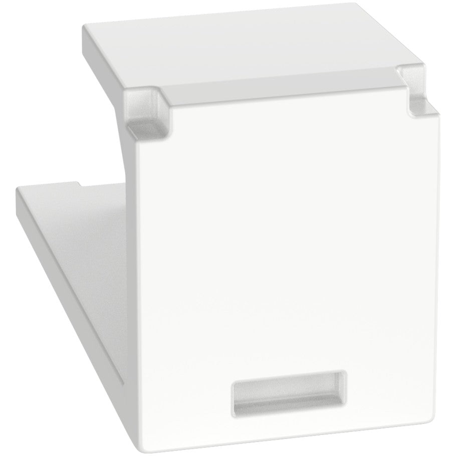 Mini-Com 1-Port Blank Module, White, 10 Pack