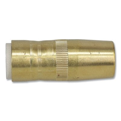 Centerfire Style MIG Gun Nozzle, 5/8 in Bore, 1/8 in Recess, Slim, Brass