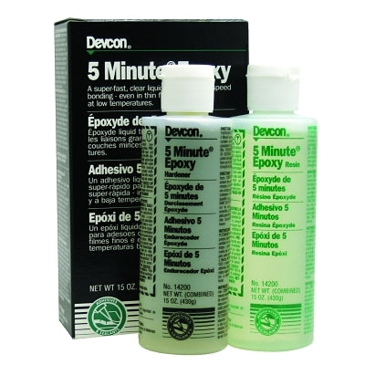 5 Minute Epoxy, 15 oz, Dual Cartridge, Colorless to Light Yellow