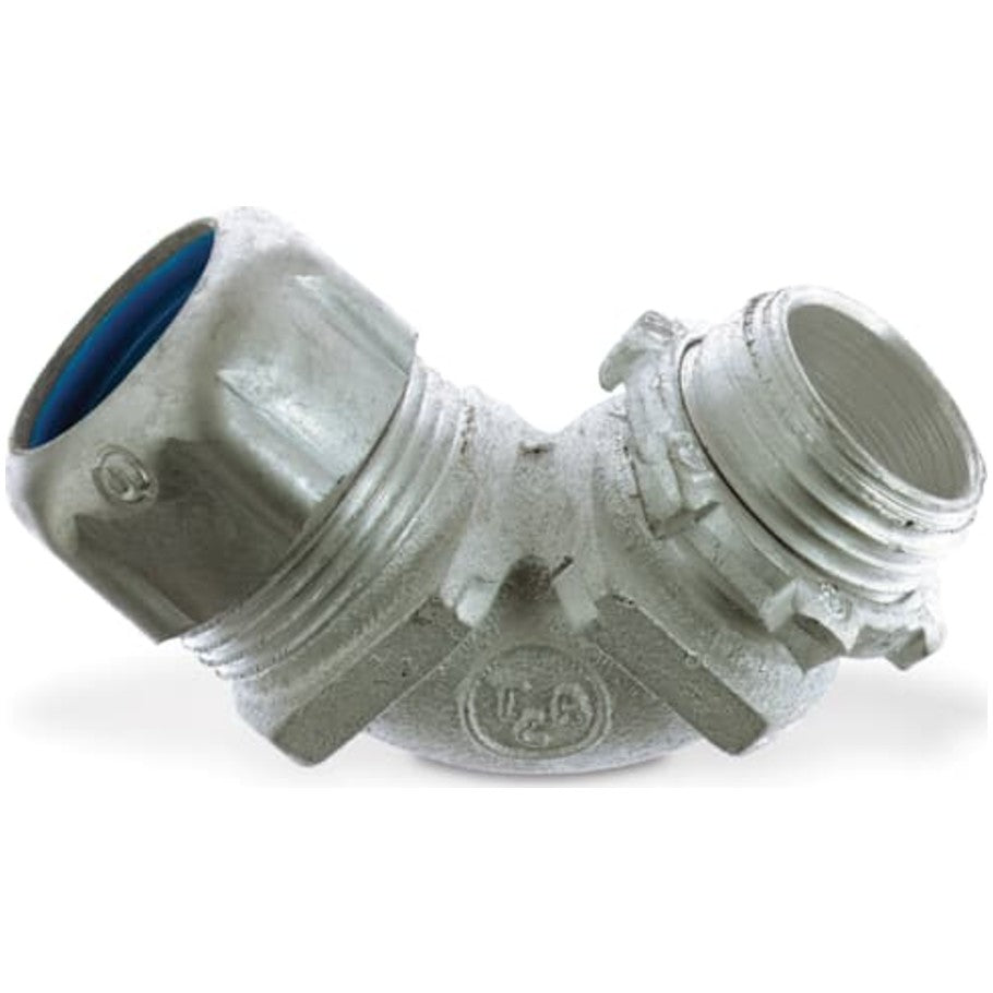 52 Series Liquid Tight Connector, Aluminum, 90  176;, 1/2 in.