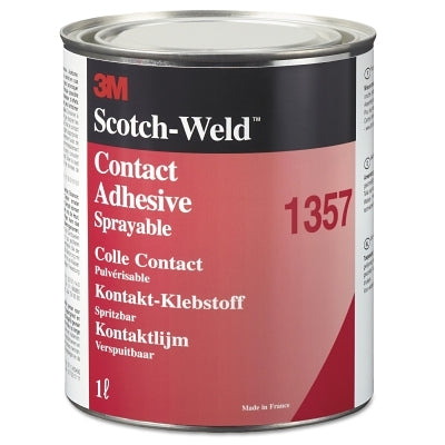 3M 021200-19892 Neoprene High Performance Contact Adhesive 1357, 1 qt, Can, Gray-Green
