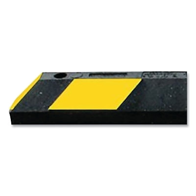 Park-It Reflective Parking Stop Curb, 4 in H x 6 in W x 72 in L, Recycled Rubber, Black w/Yellow Reflective Tape