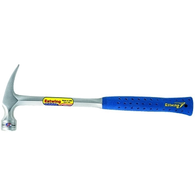 Framing Hammer, Rip Claw, Milled, Steel Handle/Head, Blue Shock Reduction Grip, 16 in OAL, 22 oz