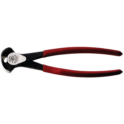 High-Leverage End-Cutting Pliers, 8-1/2 in , Plastic-Dipped Grip