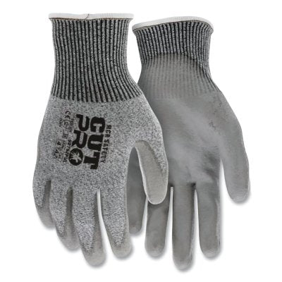CutPro 92752PU 13-ga HyperMax PU Coated Gloves, Small, Salt-and-Pepper/Gray