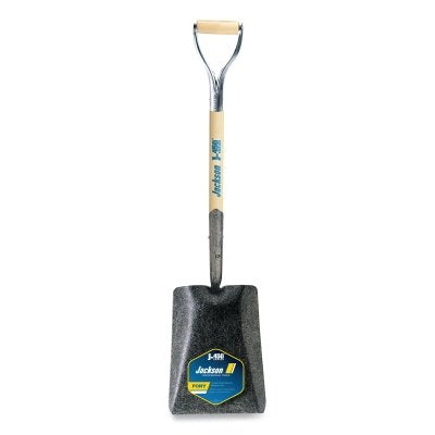 J-450 Series PONY Shovel, 9.5 in W x 12 in L Blade, 27 in L Armor D-Grip, White Ash, Transfer Track Shovel