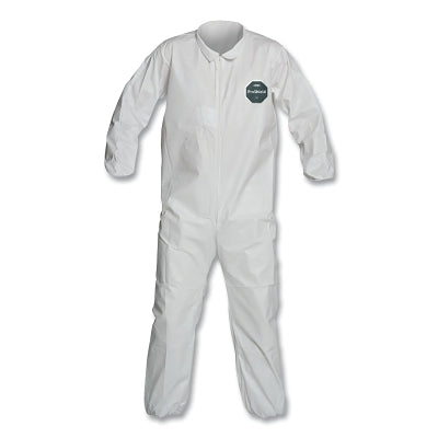 ProShield 50 Collared Coveralls with Elastic Wrists/Ankles, White, 6X-Large