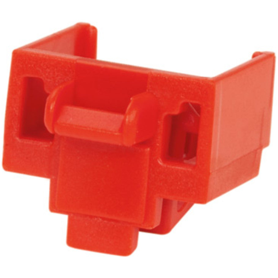 RJ45 Jack Module Block-Out Device, Red, 100/Pkg