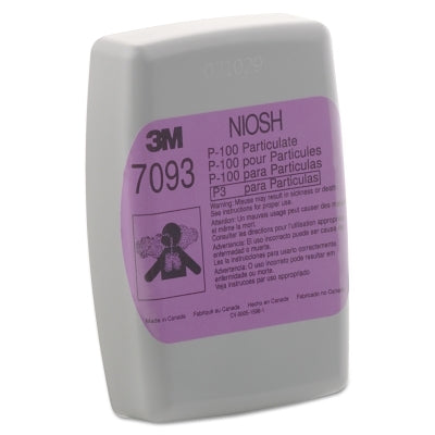 3M 7093B Particulate Filter 7093B, P100, Oil and Non-Oil Particles, Magenta