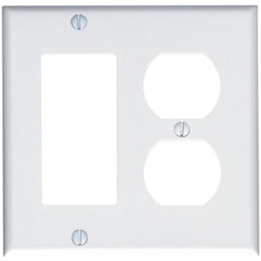 2 Gang Decora/GFCI and Duplex Receptacle Stainless Steel Wall Plate