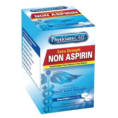 PhysiciansCare Acetaminophen, 500mg, 2 pk/125 pk per Box
