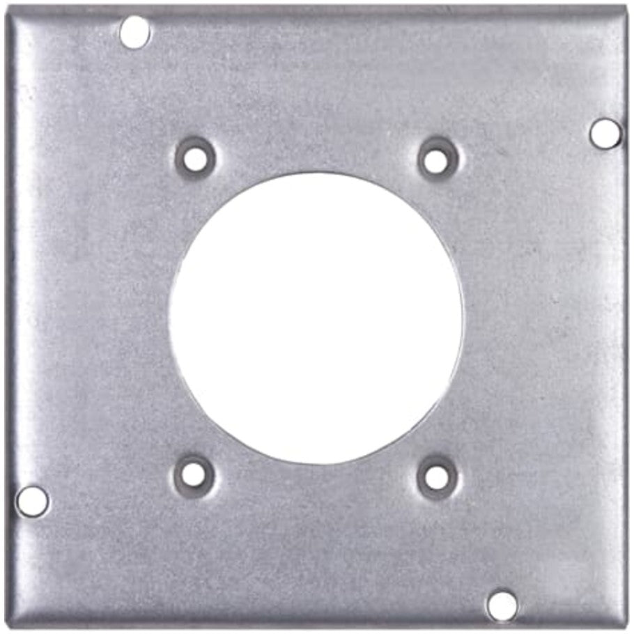4-11/16 in. Square steel 1/2 in. raised surface cover for (1) 25/32 in. dia. range  47dryer receptacle.