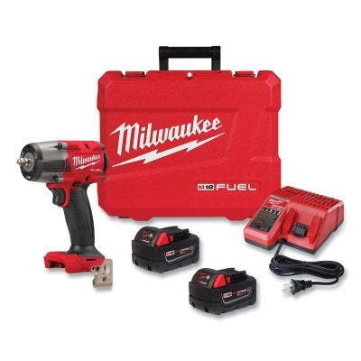 M18 FUEL 3/8 in Mid-Torque Impact Wrench with Friction Ring, 18 V, 2575 RPM, Incl Batteries/Charger/Case