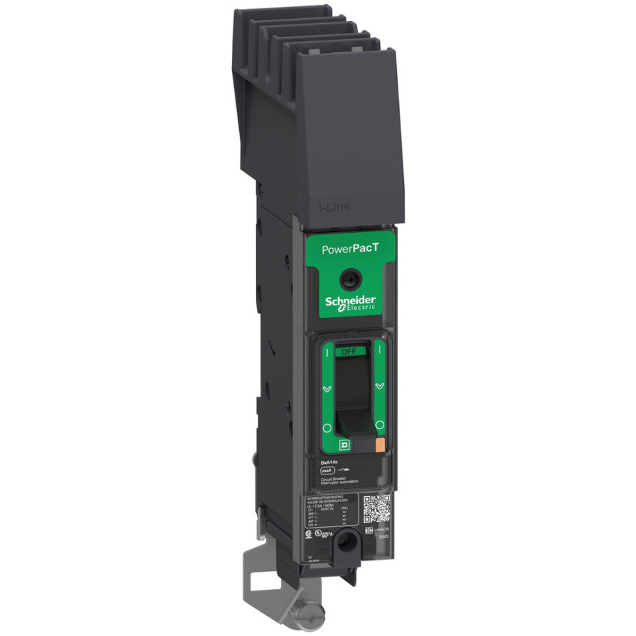 PowerPact BGA Series Molded Case Circuit Breaker, 20A, 277V ac, 65 kA, I-Line Mount, Gray, 5.39 H x 1.06 W x 3.50 D in.