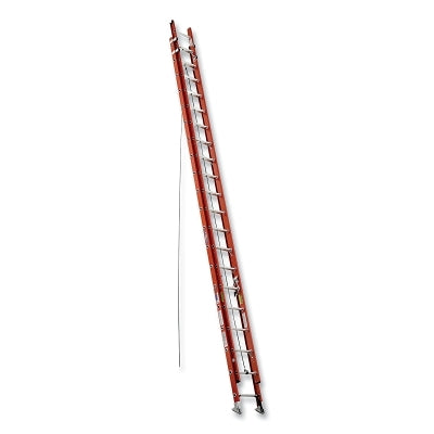 Fiberglass D-Rung Extension Ladder, D6240-2, Type IA, 40 ft L,19 in W, 300 lb Load Capacity, Orange