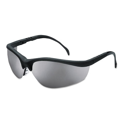 Klondike KD1 Series Protective Eyewear, Silver Mirror Polycarbonate Lens, Duramass Hard Coat, Black Nylon Frame