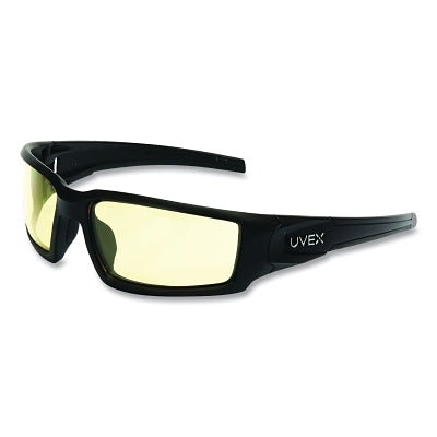 Hypershock Safety Eyewear, Amber Polycarbonate Lens, HydroShield AF, Matte Black Polycarbonate Frame