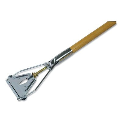 Easy-Change Wet Mop Handle, 1-1/8 in dia, 60 in L, Brown