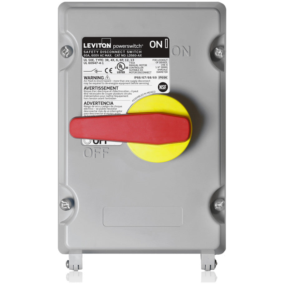 Disconnect Switch, Stainless Steel, Gray, 60A, 600V ac, 11.5 in. L