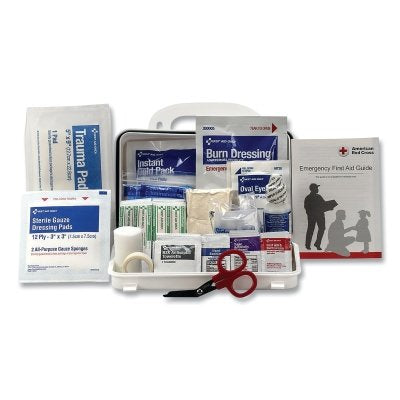 10 Person ANSI A First Aid Kit, General Purpose/ Industrial/ Workplace, Plastic, Portable; Wall Mount