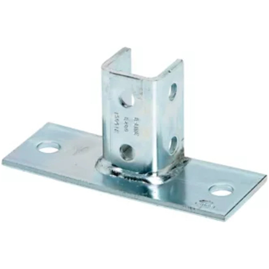 Flushed to Side Channel Post Base, Hot Dipped Galvanized