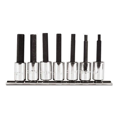 7 Piece Metric Hex Bit Socket Set, 3/8 in