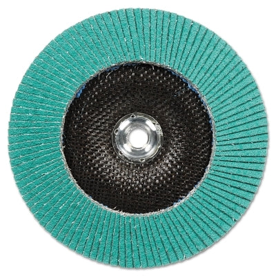 3M 051141-30955 Flap Disc 577F, Alumina Zirconia, 4-1/2 in dia, 36 Grit, 13300 rpm