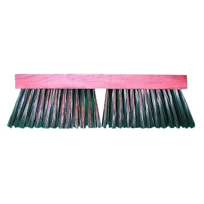 Carbon Steel Wire Street Push Broom, 16 in Hardwood Block, 3-3/4 in Trim L